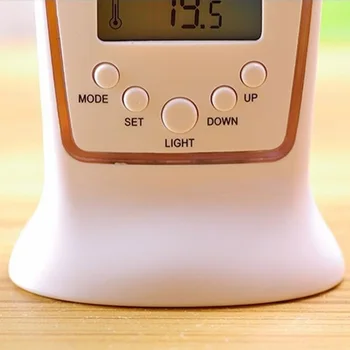 Gave Termometer Soveværelse Digital Temperatur Display Desktop Led Multifunktionelle Musik Kalender Vækkeur