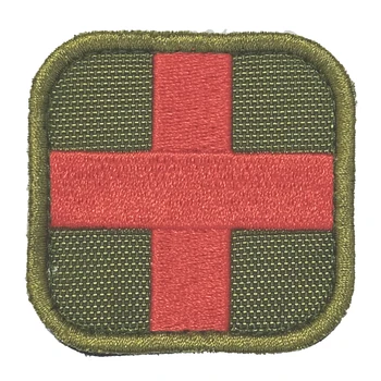 2 x 2inch Broderi Sy På Hook & Loop Medic First Aid Patches