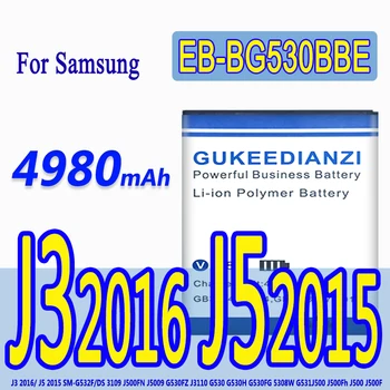 GUKEEDIANIZ 2019 Nye EB-BG530BBE 4980mAh Batteri Til Galaxy Grand Prime G530 G530F G530FZ G530Y G530H G531 J500 J3(2016) J320