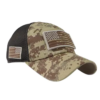 Independence Day Camouflage Amerikanske Flag, Patch Broderet Mesh Cap til Mænd Cap Bomuld Komforta Cap Trucker Hat Hat #G