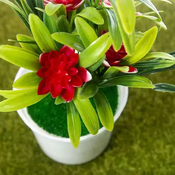 Kunstige Planter Bonsai Lille Træ Pot Planter Bonsai Lotus Blomster Falske Blomster, Potteplanter Ornamenter Boligindretning, Have, Indretning