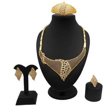 Guld kvinder stor halskæde engros priser smykker sæt, afrikansk smykke sæt