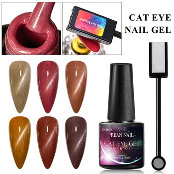 RBAN SØM 6ml Magnet Cat Eye Gel Neglelak Soak off UV Gel Neglelak DIY Manicure Magnetiske Stick Behov