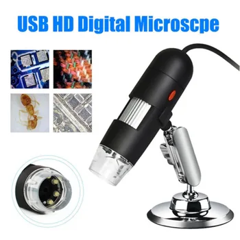USB-500X Digitalt Mikroskop med 8 LED Justerbar 50X-500X Zoom-Forstørrelse Optisk Forstørrelse Loupes Biologiske Mikroskoper