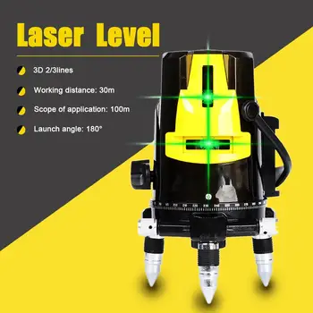 Måling Niveau 5-leder Laser-Niveau Grønt Lys Automatisk Line Laser Med Høj Præcision Infrarød Linje Projektor