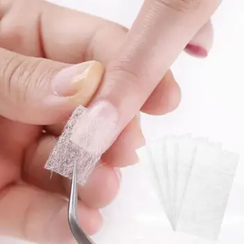 Manicure Fiber Extension Ark Søm Forlængelse Fiber Ikke-vævet Silke Negle Form Wrap Bygning UV Gel Akryl Tips Manicure Sæt
