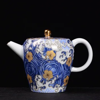 Tengyun Sihai Keramisk Tepotte Sterling Sølv Dekoration Enkelt Pot Husstand Filter Kung Fu Pu ' Sort Te Maker Teaware