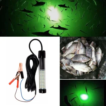 12V Fiskeri Lys 180 LED Undervands Fiskeri Lyse Lokker fishfinder Lampe Tiltrækker Rejer, Blæksprutte Krill-10W