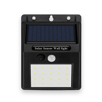 Akut IP65 radar motion sensor solar light væg lampe med solar panel