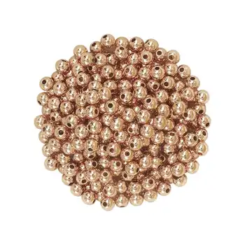 3mm 1000pcs Rose Gold Metal-Belagte Runde Frø Løs Spacer Perler, der Leverer Til gør det selv Smykker at Gøre