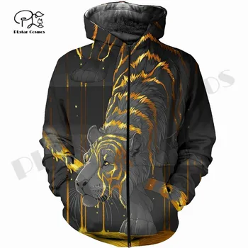 PLstar Kosmos 3DPrint Nyeste Tiger Dyr Unikke Sjove Mænd/Kvinder Hyggelig Hrajuku Casual Streetwear Hættetrøjer/Zip/Sweatshirt Style-4