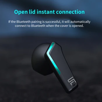 Trådløse Bluetooth Hovedtelefoner Mic Kalder Støj Annullering Øretelefon i Spil Musik Dual Tilstande TWS Hovedtelefoner med Mini Opladning Sagen
