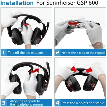 Pandebånd Pad Erstatning for Sennheiser GSP 600 GSP 670 GSP 500 Hovedtelefoner Headset Pude Pad Reservedele