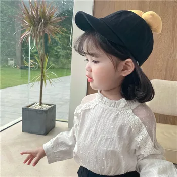 2021 nye efteråret børnetøj til børn udenlandske stil hvid skjorte piger' koreansk mode top baby skjorte 10-1