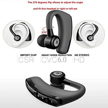 V9 Håndfri Bluetooth-Hovedtelefon med Mikrofon stemmestyring Trådløse Bluetooth-Headset til Drevet Støj Annullering