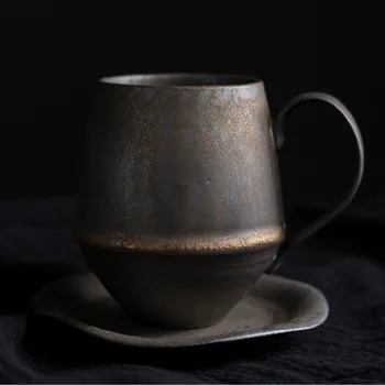 Japansk keramik te krus vintage kaffe kop te kop drinkware Kreative forgyldt krus til husholdningsbrug Og mælk cup WF1017