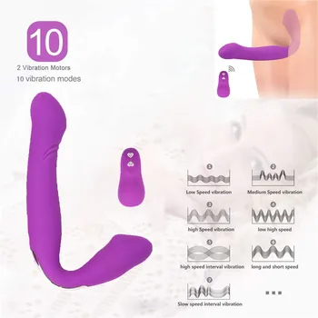 Trådløs Vibrator Voksen Legetøj Til Par Usb-Genopladelige Dildo G Spot U Silikone Dobbelt Stimulator Vibratorer Sex Legetøj Til Kvinde