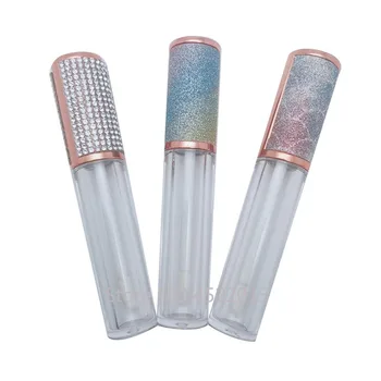 25 Stykker 5ml Regnbuens Farver Cap Tom Klart, Bærbare Rør Lip Gloss Rør med Wand Genopfyldning Kosmetiske Container Pakning