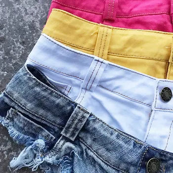 2020 Sommeren Sexy Hot Mini Denim Shorts Kvinder Lav Talje Sommer Strand Jeans Short Feminino kvinder kort
