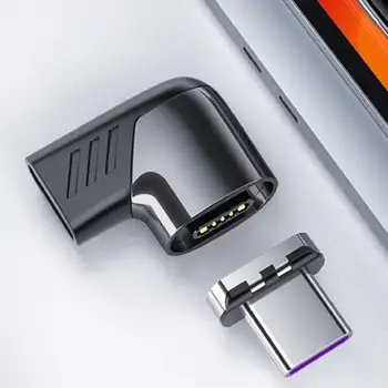 Mini Magnetisk Adapter L-formet Design-Type-C TPE Anti-tangle QC4.0 100W Adapter til Macbook