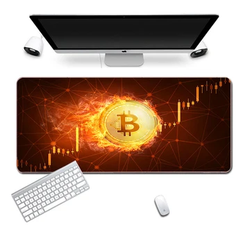 Bitcoin Musemåtte Gamer Stor Hastighed Bruser Mat Computer Pc-Tastatur Gaming Musemåtte Bitcoin Diy-Xxl Musemåtte 900×400 Tæpper Deskmat