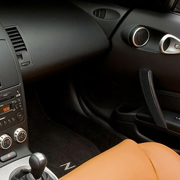 Carbon Fiber Bil Side Døren Copilot Håndtere Panel Mærkat for Nissan 350Z Z33 2006-2009 Ridser Resistente Mærkat