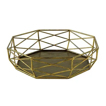 Geometrisk Form Skuffe Vintage Guld/sølv Kage Værktøjer til Dessert Hule Tabel Dekoration Kurv Kage Står Home Decor Værktøjer