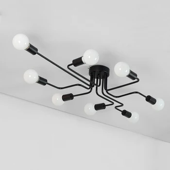 Moderne smedejern paint Nordic loft lampen E27 LED dekorative kunst loft lampe lamper stue køkken soveværelse bar