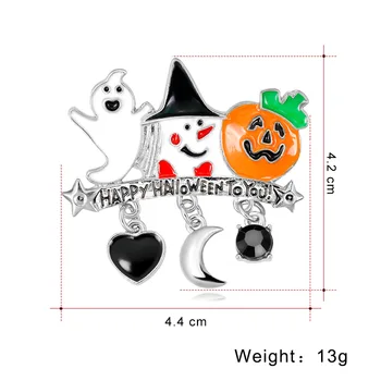 4.2 cm*4,4 cm Happy Halloween Til Dig Græskar/Santa Claus Broche pin-kode