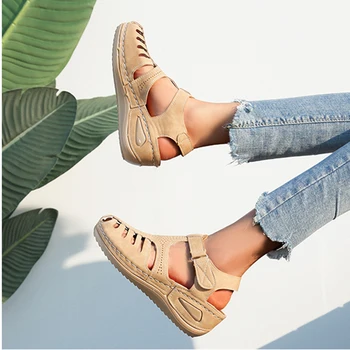 Kvinder Sommer Sandaler shoes para mujer Vintage Kile Udendørs Spænde Casual-Sy-Mode Kvinder Sko Platform Retro Sandal