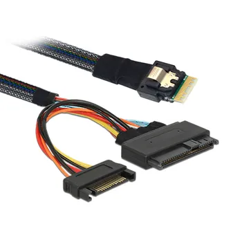 U. 2 U2 SFF-8639 at Slimline SFF-8654 4i NVME PCIe SSD-Kabel til Bundkortet SSD 750 p3600 p3700 M. 2