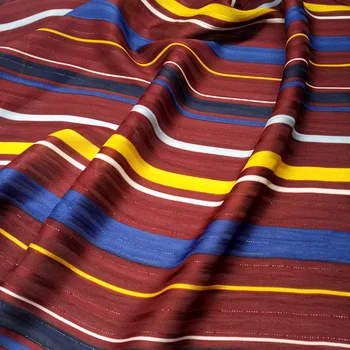 Kjole Mønstret Chiffon Silke strimler 2 tone trykt chiffon stof, Glitre soft åndbar DIY kjole bluse stof