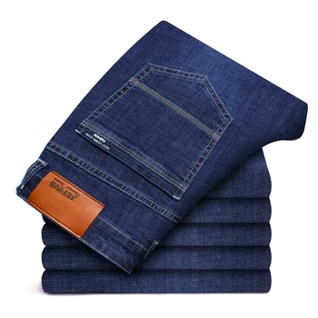 2019 Nye Mode, Casual Jeans, Forretnings-Lige Stræk Denim Bukser Bukser Mandlige Plus Størrelse 40 42 44