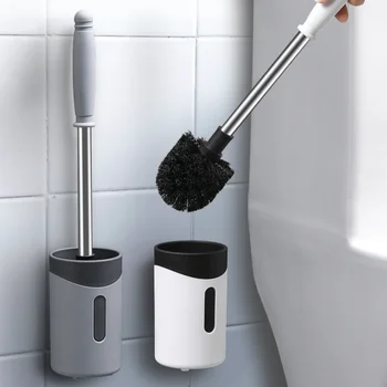 Holdbar Plast Toilet Børste vægmonteret Hurtig Tørring Sort Toilet Børste Sæt Praktisk Cepillo Inodoro Rengøring af Værktøj DK50TB