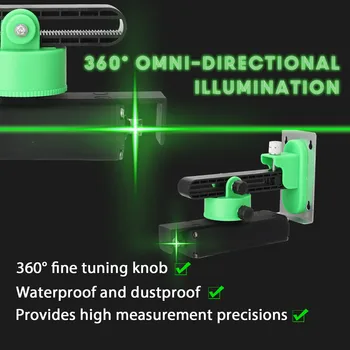 Superbright Grøn Laser Linje Walling Maskine Sat Wall-monteret Beslag med 360 Graders Fine Tuning-Regulatoren Walling Maskine Kit