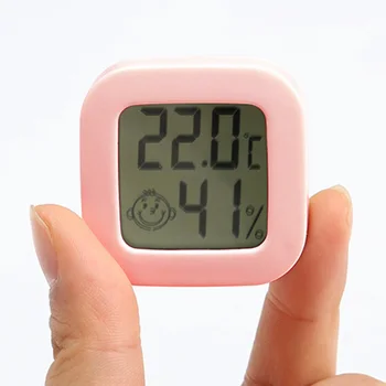 Mini Indendørs Termometer Digital Temperatur Luftfugtighed Overvåge Hygrometer Måler til Hus, Soveværelse, Kontor, Badeværelse
