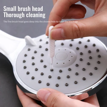 Brusebad Dyse rensebørste 10 Sæt Af Bruser Pore Hul Børste Hovedet Anti-tilstopning Lille Børste Badeværelse Rengøring af Værktøj