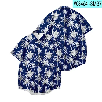 Mænd Casual Trykt kortærmet Skjorte Street 2021 Hawaii Beach Oversize 6XL Mode Harujuku Shirts Til mænd
