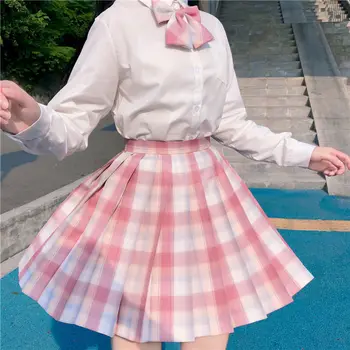 Kvinder Plaid Nederdel Skole-Uniform Plisseret Nederdel Pige Japansk Summer Harajuku Preppy Høj Talje Plisserede Nederdele