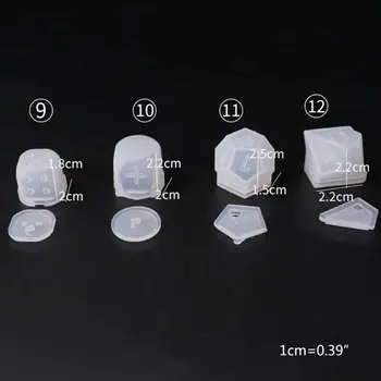 69HB Crystal DIY Epoxy Skimmel Terninger Filet Form Multi-spec Digitale Spil Silicone Mould