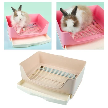 Små Kæledyr Kanin Toilet Square Bed Pan Potte Træner Sengetøj kattebakken for Små Dyr rengøringsmateriel