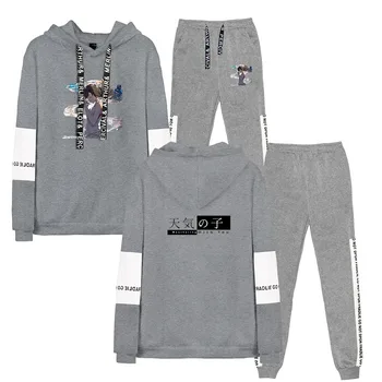 Ny Print Mode Hoodie Passer til Mænds / Kvinders Sweatshirt + Sports Bukser Hooded Pullover Efteråret og Vinteren Hip Hop Fuld