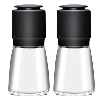 Salt og Peber Kværn Sæt, Manuel Peber Afskraber Mølle med Glas Flaske Justerbar Råhed Shakers til Grill