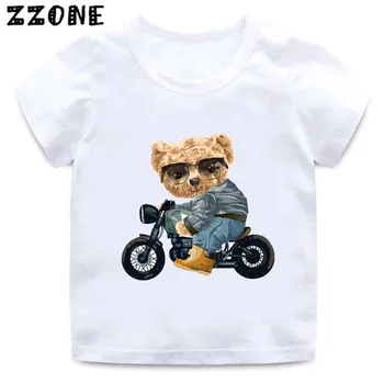 Sød Hipster Bære Print Cool Kids T-Shirt Baby Drenge Casual Sjove T-shirt til Sommeren Korte Ærmer Børn Toppe Piger, Tøj,HKP5437