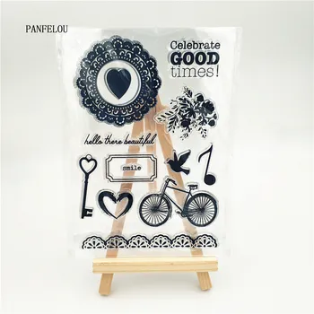 PANFELOU Park cykel Gennemsigtig Klar Silikone Stempel/Tætning DIY-scrapbooking/foto album Dekorative klart stempel plader