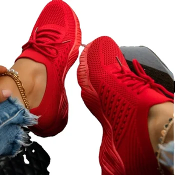 Kvinder Sneakers Høj Kvalitet 2021 Hot Salg Afslappet Lys, Komfortable Lejligheder Sneakers til Kvinder er Let Åndbar Mesh Kvinder Sko
