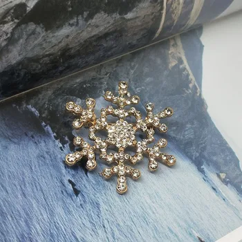 Jul Snowflake Broche Fawn Brocher For Kvinder Mode Pin-Pins Elegante Rhinestone Trøjer, Smykker, Luksus Tilbehør 2021