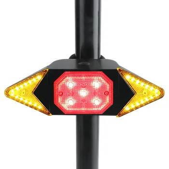 Intelligent cykel tur signal cykel baglygten opladning baglygten fjernbetjening LED advarselslampen