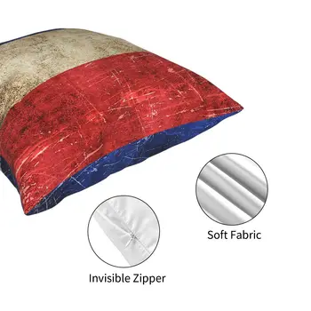 Vintage Alderen Og Ridset fransk Flag Firkantet Pude Vintage pudebetræk Dekorative Kaste Puder Dækning for sofa hjem