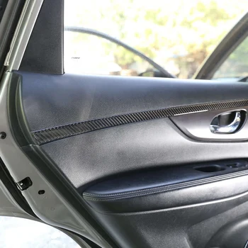 4stk Carbon Fiber ABS Indvendig Dør Dekoration Panel Dækker Trim Dekoration Klistermærker til Nissan X-Trail-2018